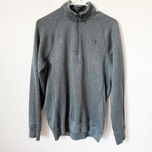 Under Armour Quarter Zip Cold Gear Loose Fit Shirt Gray Mens Medium
